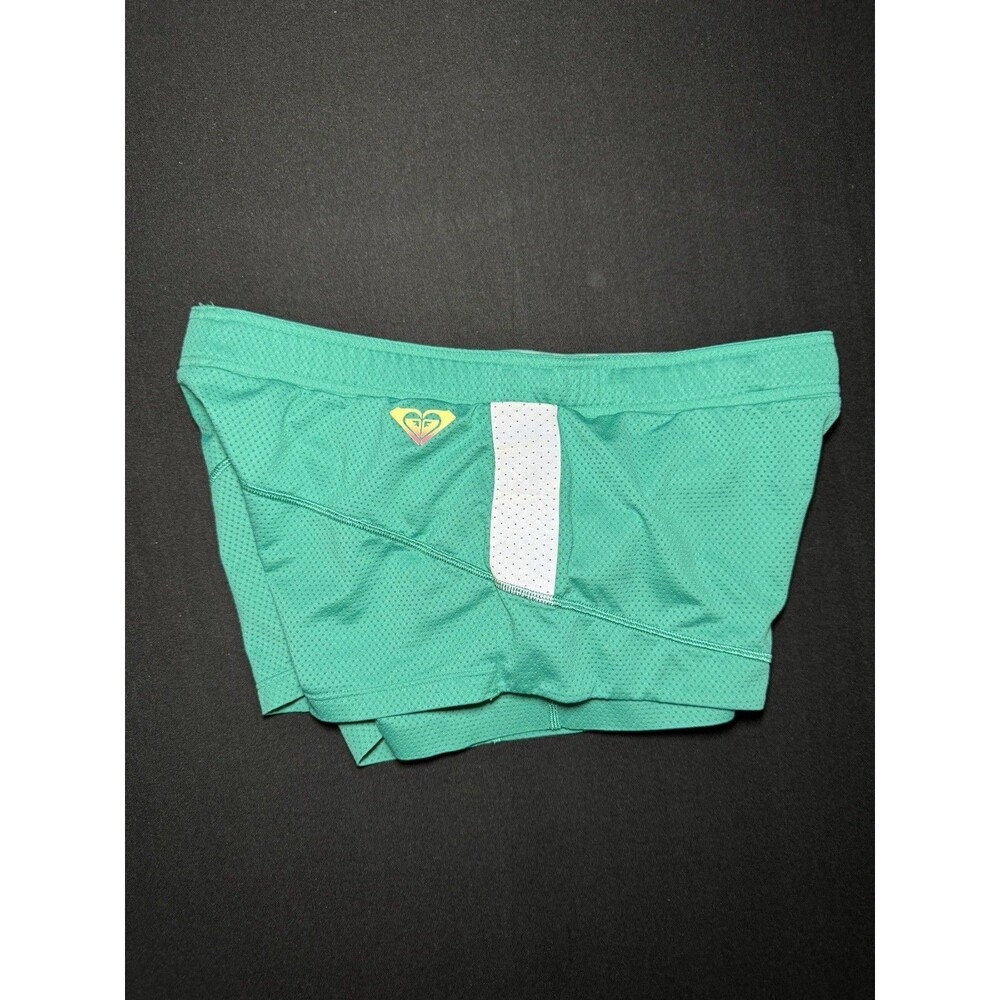 ROXY Y2K Teal Micro Netted Short Shorts Low Rise Surf Athletic 30" W - Picture 4 of 5